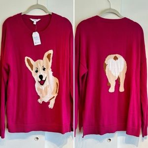 New! [Time and Tru] Corgi crew neck sweater